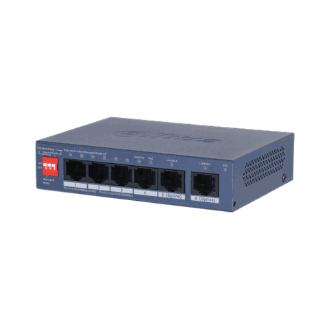 Switch PoE Cloud 6 port với 4 port PoE DH-CS4006-4ET2GT-36