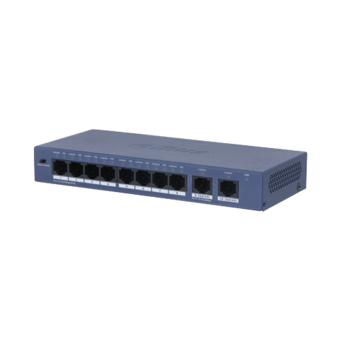 Switch PoE 8 port (Hỗ trợ 2 cổng mạng uplink) DH-S3010-8ET2ET-60