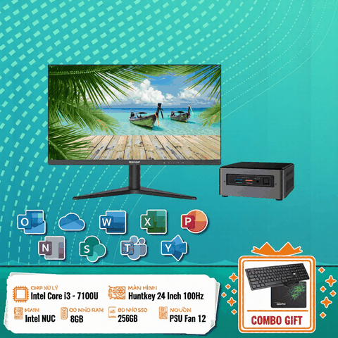 Máy Tính Văn Phòng Mini PC i3-7100U/8GB/256GB