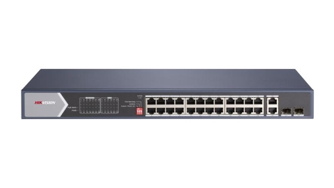 Switch mạng 24 cổng PoE, hỗ trợ HiPOE, DS-3E0528HP-E