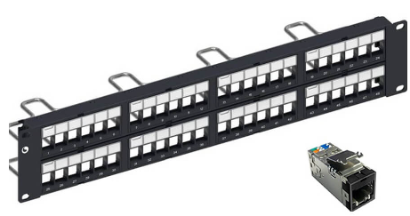 Thanh đấu nối mạng Patch Panel rỗng 48 cổng CommScope (2U, 19 inch).