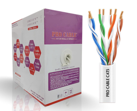 Cáp mạng Pro Cable Cat5 UTP 4-Pairs