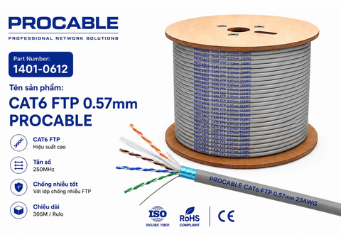 Cáp mạng ProCable Cat6 FTP 1401-0612