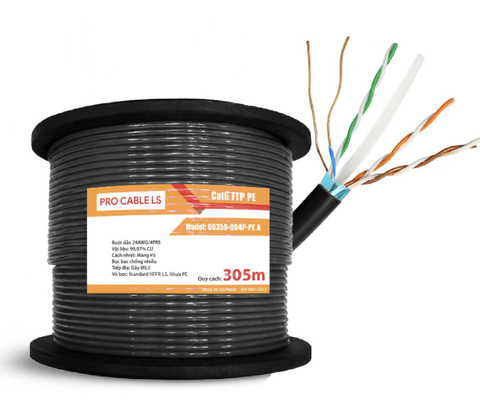 Cáp mạng PRO CABLE CAT6 FTP Outdoor PE