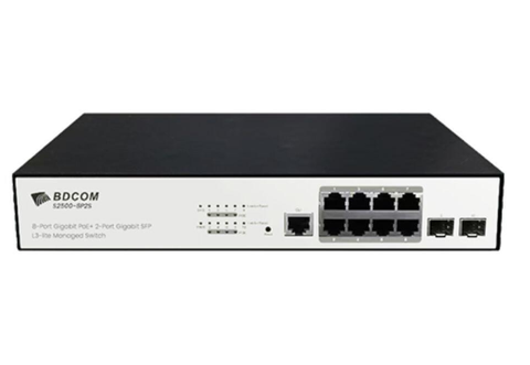 Thiết bị chuyển mạch Switch Cloud Managed PoE BDCOM S2500-8P2S-W