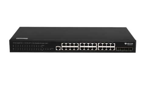 Thiết bị chuyển mạch Switch Managed L3-lite PoE+ BDCOM S2900-24P4Xv1