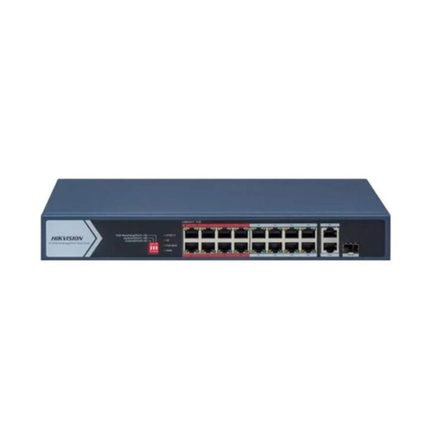 Switch mạng thông minh 16 cổng PoE, DS-3E1318P-EI/M