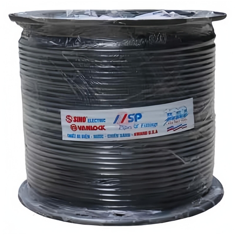 Cáp đồng trục Sino RG6 đơn lõi CCA màu đen