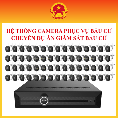 Trọn Gói Hệ Thống 60 Camera Giám Sát Phục Vụ Bầu Cử - NVR Lưu Trữ 30 Ngày - IMOU