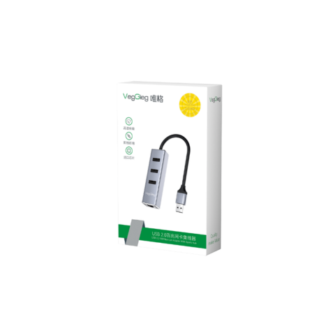 Bộ chuyển đổi USB ra Lan + 3 cổng USB 2.0 Veggieg V-K311