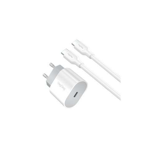 Bộ sạc nhanh 20W + Cáp sạc USB Type C 2 đầu dài 1.2M Veggieg V-M101