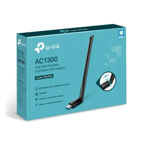 USB Wi-Fi Độ Lợi Cao Archer T3U Plus AC1300 Băng Tần Kép