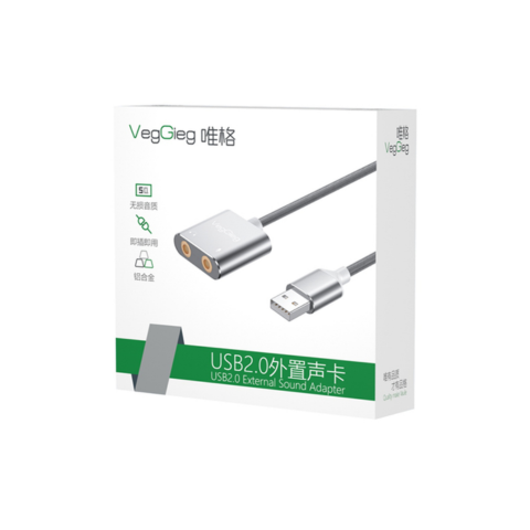 Card sound USB ra 3.5mm VegGieg V-K104