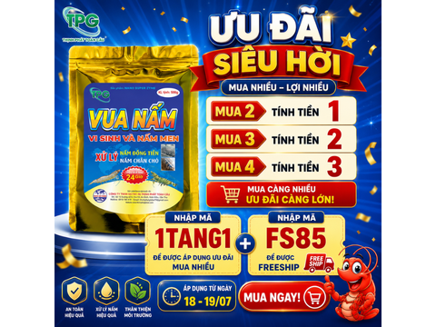 VUA NẤM- VI SINH XỬ LÝ NẤM ĐỒNG TIỀN - GÓI 500G