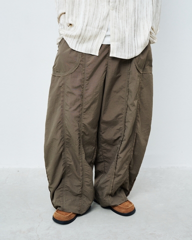 Raw Edge Pants Brown