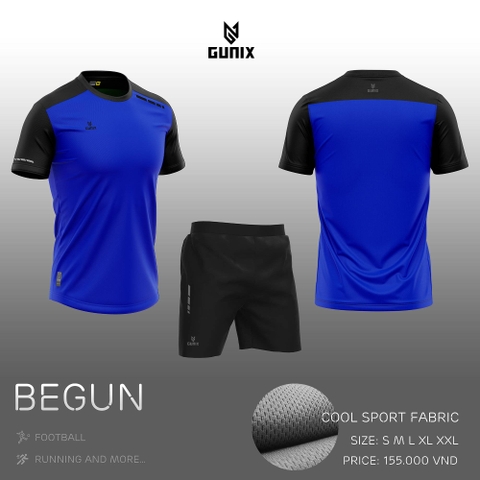Áo Đá Bóng GuniX Begun Đen Trẻ Em