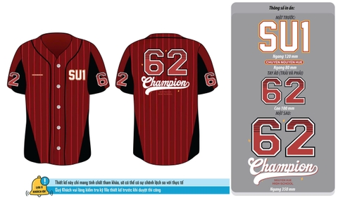 Đồng phục Bóng chày SU1 Chuyên Nguyễn Huệ - RSF