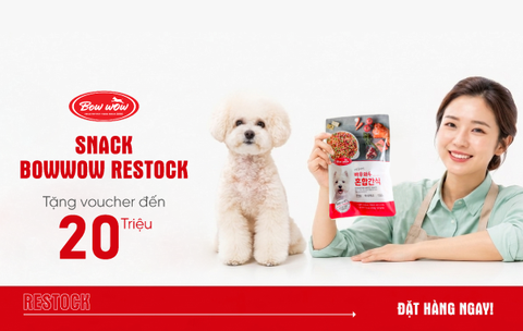 Chào mừng Snack Bowwow Restock | Voucher quà tặng theo doanh số cho đại lý