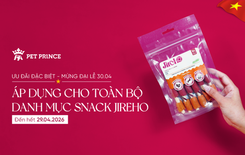 Chương trình khuyến mãi JirehO Snack | Ưu đãi cho đại lý Pet Prince