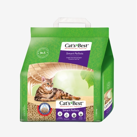 Cát vệ sinh hữu cơ vón cục cho mèo lông dài Cat’s Best Smart Pellets