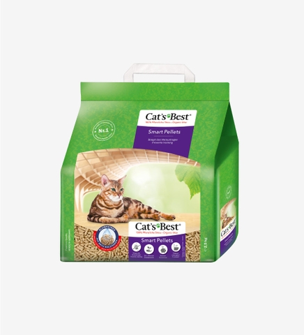 Cát vệ sinh hữu cơ vón cục cho mèo lông dài Cat’s Best Smart Pellets