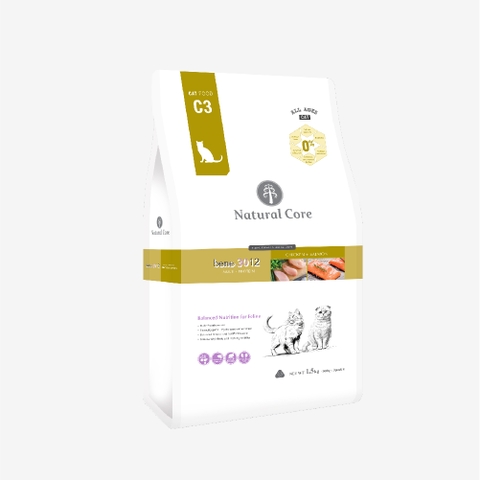 Thức ăn cho mèo Thịt gà & Cá hồi Bene 3012