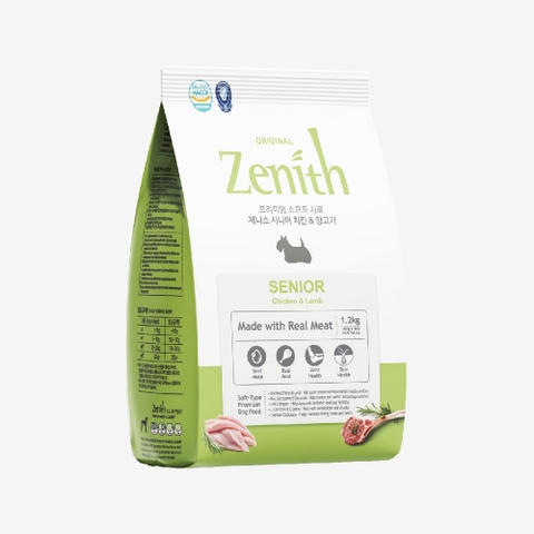 Thức ăn hạt mềm Zenith thịt gà & cừu cho chó già
