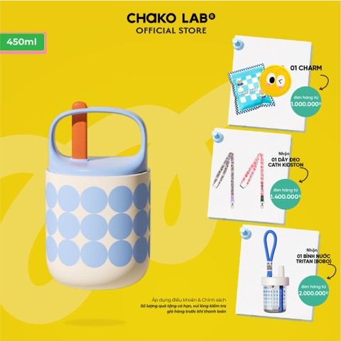 Bình Giữ Nhiệt Inox 316 Chako Lab Baobao 450ml Có Muỗng Tích Hợp