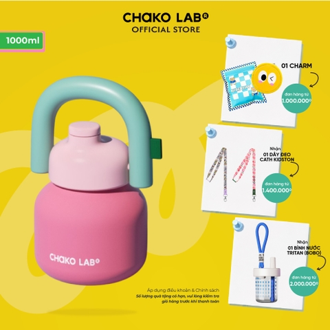 Bình Giữ Nhiệt Thời Trang Inox 316 Chako Lab Lin Lin 1000ml