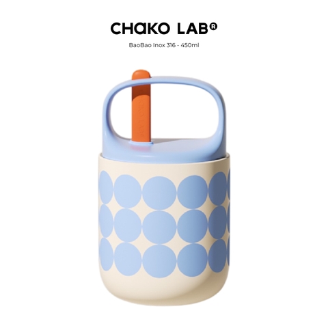 Bình Giữ Nhiệt Inox 316 Chako Lab Baobao 450ml Có Muỗng Tích Hợp