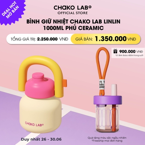 Bình Giữ Nhiệt Tráng Men Lin Lin ChakoLab® 1000ml