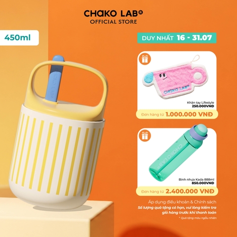 Bình Giữ Nhiệt Inox 316 Chako Lab Baobao 450ml Có Muỗng Tích Hợp