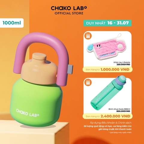 Bình Giữ Nhiệt Thời Trang Inox 316 Chako Lab Lin Lin 1000ml