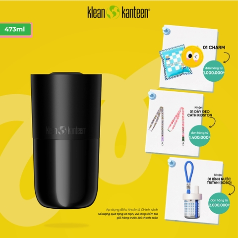 Ly Giữ Nhiệt Klean Kanteen Rise Tumbler 16oz 473ml Nắp Trượt Slide Lid, Inox 18/8 Chính Hãng