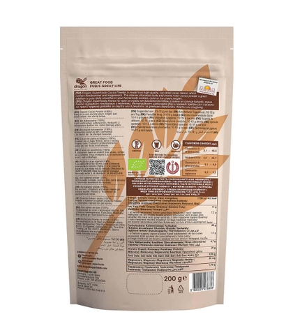 Bột cacao nguyên chất Dragon Superfoods 200gr