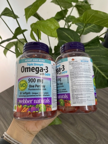 Omega 3 Triple Strength CoQ10 Webber Naturals 80v