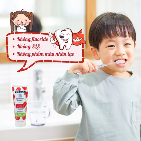 Kem đánh răng trẻ em cho răng sữa hữu cơ Coslys (50ml)