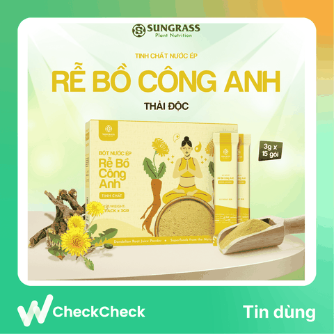 Bột nước ép Rễ Bồ công anh Sungrass - Hộp 15 gói