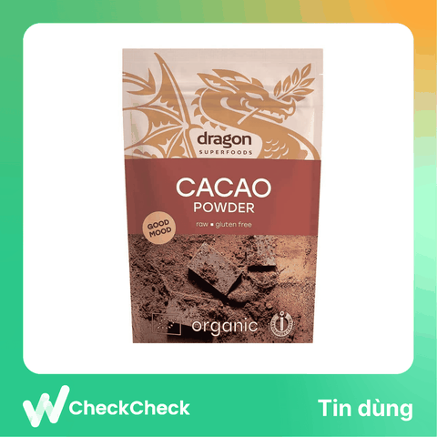 Bột cacao nguyên chất Dragon Superfoods 200gr