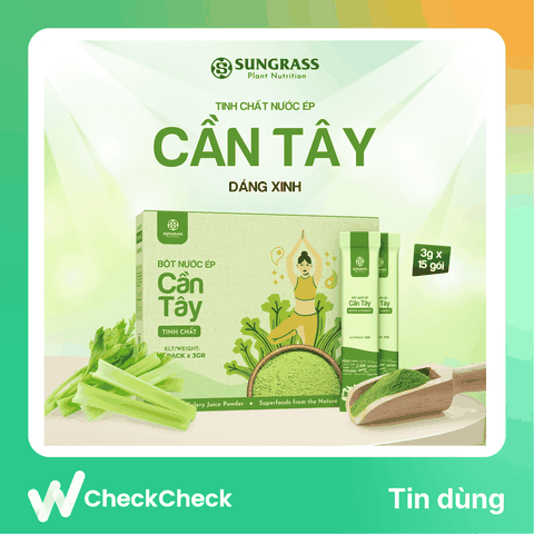 Bột nước ép Cần tây Sungrass - Hộp 15 gói