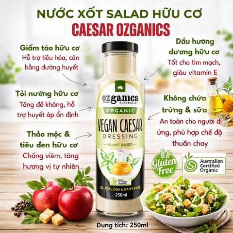 Nước xốt salad hữu cơ Caesar Ozganics 250ml