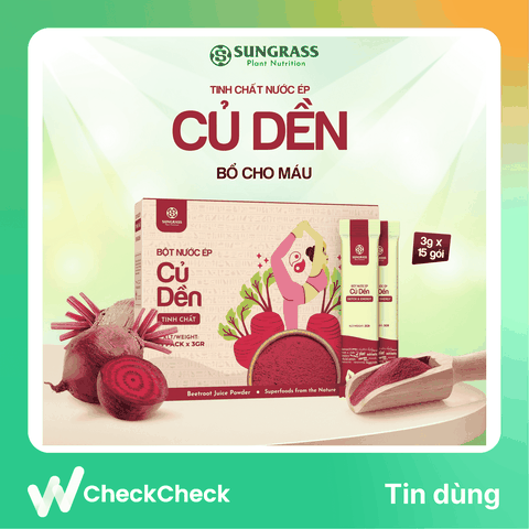 Bột nước ép Củ dền Sungrass - Hộp 15 gói