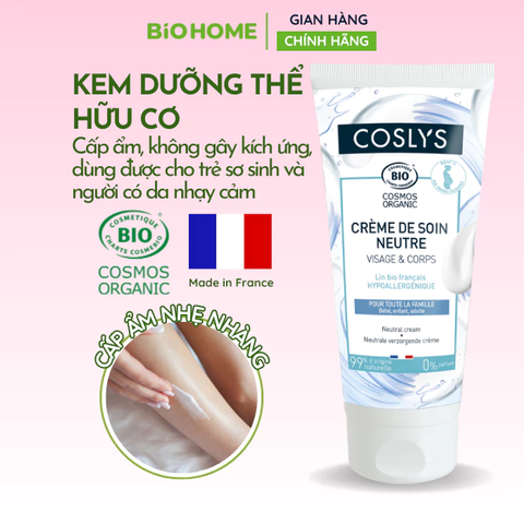 Kem dưỡng thể hữu cơ Coslys (200ml)