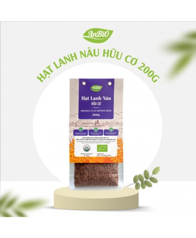Hạt lanh nâu hữu cơ AnBiO 200g