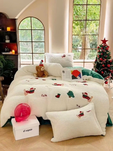 NỈ NHUNG- Set Nỉ nhung bông Thêu nổi full 7 màu