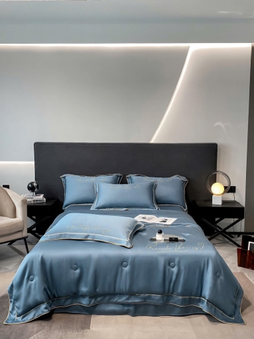 PHI LỤA- Set chăn chần Phi lụa Romantic