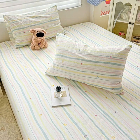 GA GỐI LẺ- Set ga gối lẻ Đũi Sợi Tre Icy