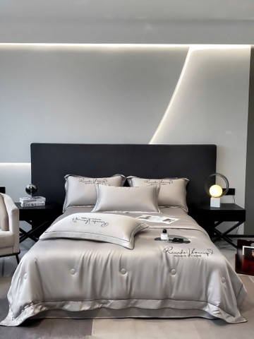 PHI LỤA- Set chăn chần Phi lụa Romantic