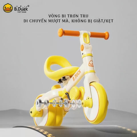 XE ĐẠP 3 BÁNH B.DUCK LD-2310 CAO CẤP CHO BÉ 18–72 THÁNG – CÓ CẦN ĐẨY TIỆN LỢI