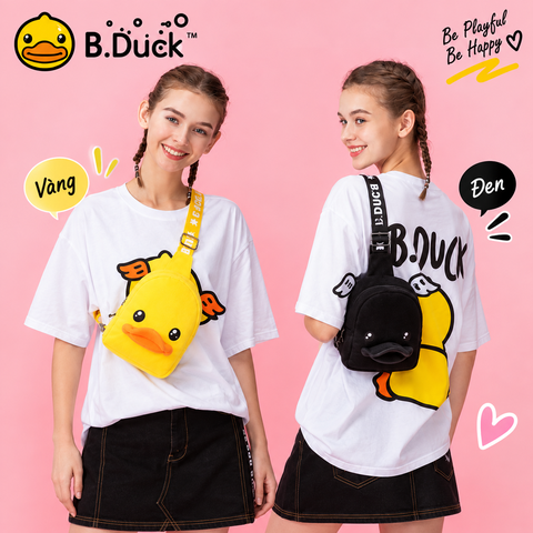 Túi Đeo Chéo B.Duck 3D Mỏ Vịt Dễ Thương – Túi Đeo Ngực Mini Nhẹ, Dây Đeo Điều Chỉnh, Đựng Điện Thoại